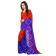 Generic Women's Chiffon Saree (Red ,5-6Mtrs)