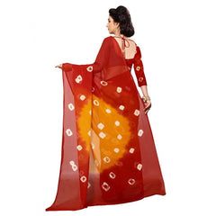 Generic Women's Chiffon Saree (Red ,5-6Mtrs)