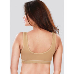 Dermawear Women's Sports Brassiere (Model: SB-1104, Color:Skin, Material: 4D Stretch)