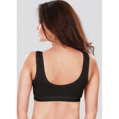 Dermawear Damen-Sport-BH (Modell: SB-1104, Farbe: Schwarz, Material: 4D-Stretch)