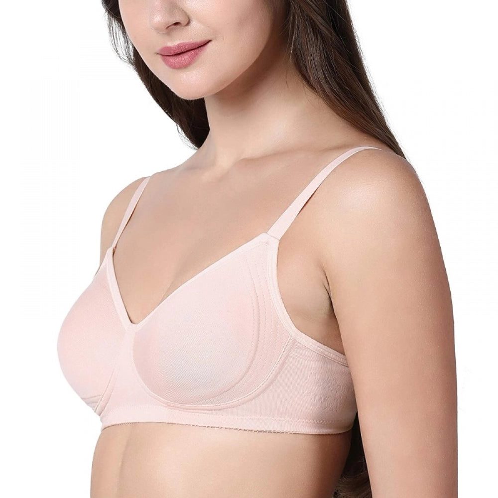 Enamor Women'S Side Support Shaper Supima Cotton Everyday Brassiere (Model: A042, Color: Pearl, Material: Cotton)