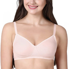 Enamor Women'S Side Support Shaper Supima Cotton Everyday Brassiere (Model: A042, Color: Pearl, Material: Cotton)