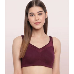 Enamor Women'S Smooth Super Lift Classic Full Support Brassiere (Model: A112, Color: GrapeWine, Material: Cotton)