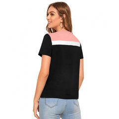 Generisches Damen-T-Shirt aus Polyester im Western-Stil (Pfirsich)