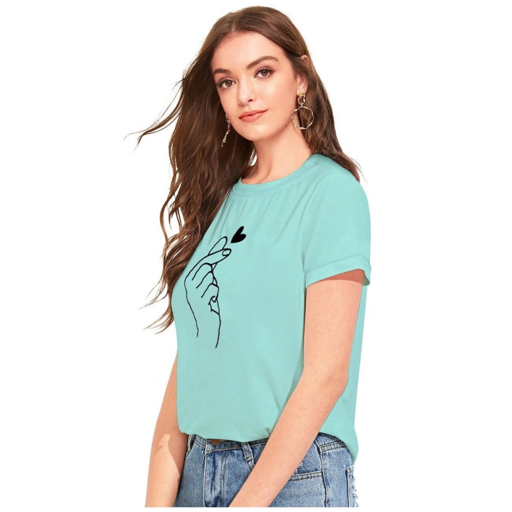 Generic Women's Cotton Western Wear T-Shirt (Green)