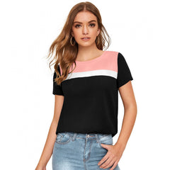 Generisches Damen-T-Shirt aus Polyester im Western-Stil (Pfirsich)