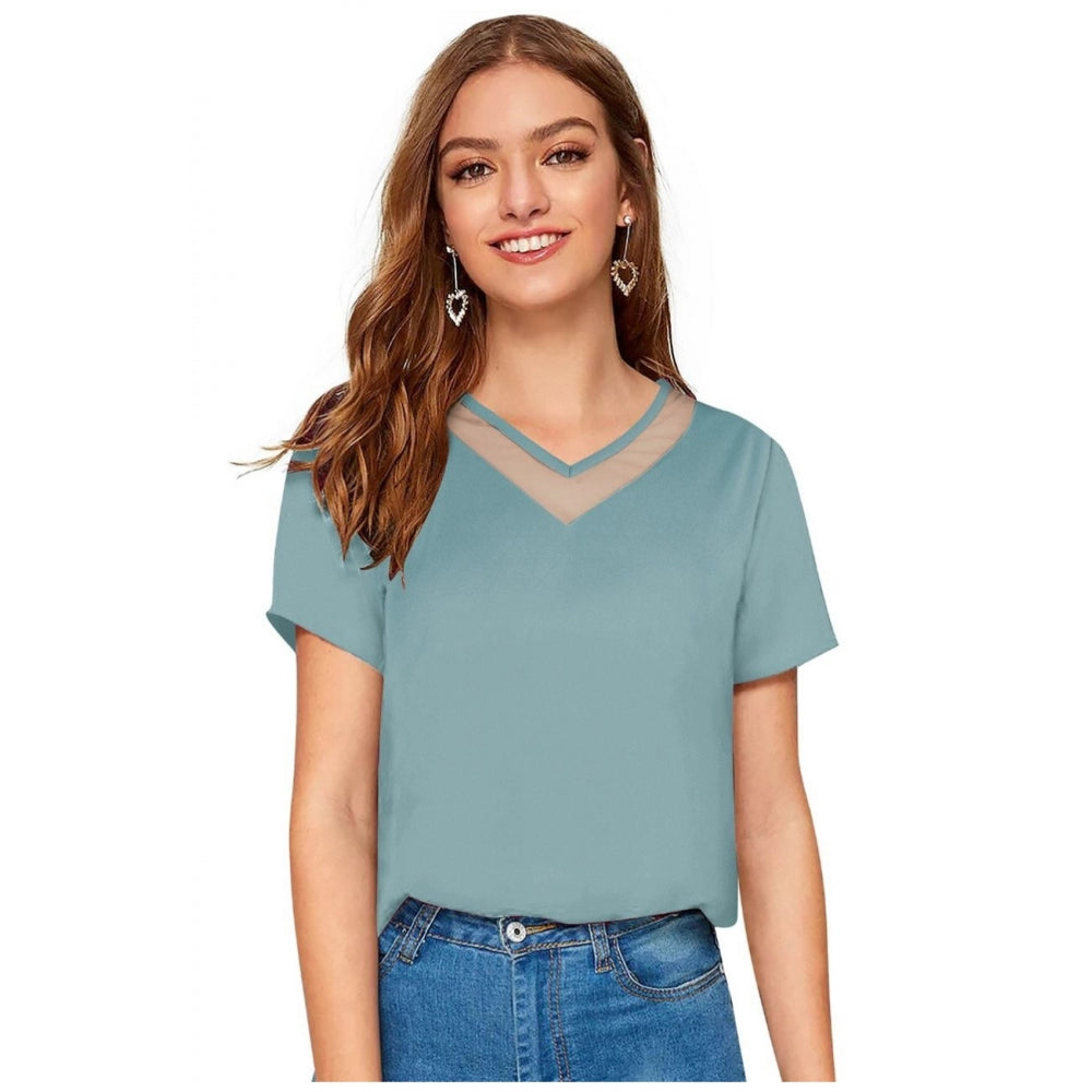 Generisches Damen-T-Shirt aus Polyester im Western-Stil (Pista)