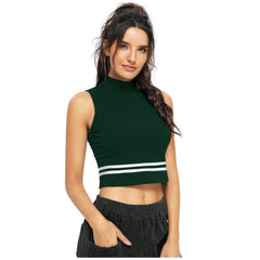 Generic Women's Polyester, Knitting Western Wear Tops (Green)