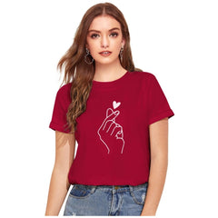 Generisches Western-T-Shirt aus Baumwolle für Damen (Kastanienbraun)