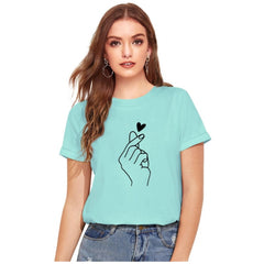 Generisches Western-T-Shirt aus Baumwolle für Damen (Grün)