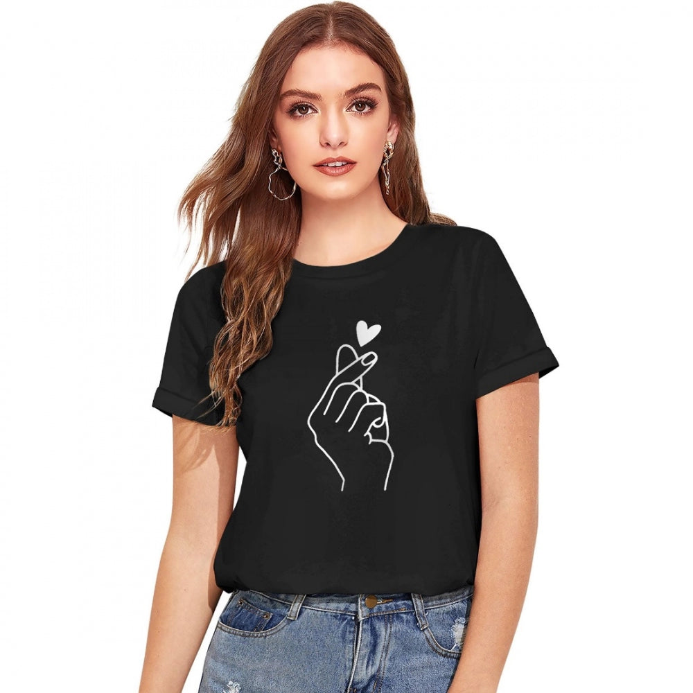 Generisches Western-T-Shirt aus Baumwolle für Damen (schwarz)