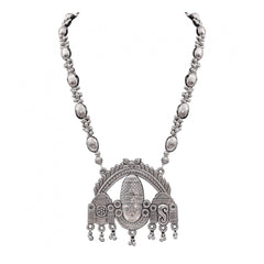 Generic Silver Plated Pendant Necklace Of Lord Tirupati Balaji Necklace (Color: Silver)