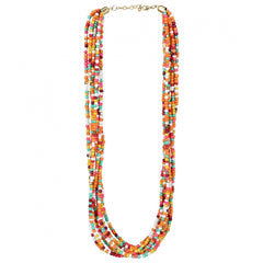 Generic Women's Designer Multi Colour Elegant Beads Necklace (Color: Multi Color)