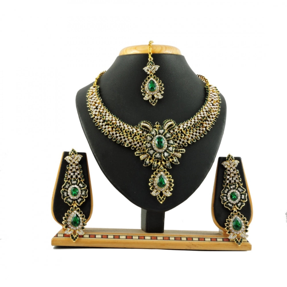 Generic Women's Alloy Necklace set (Green)