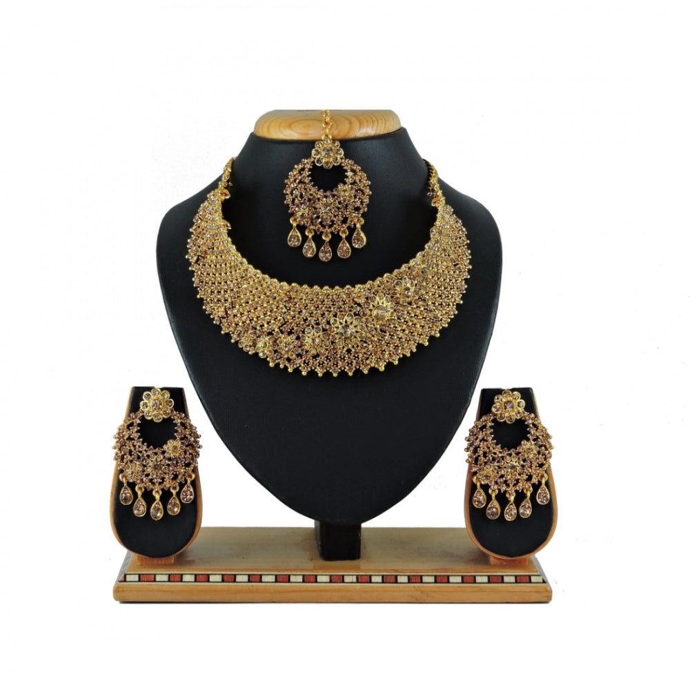 Generic Women's Alloy Necklace set (Gold)