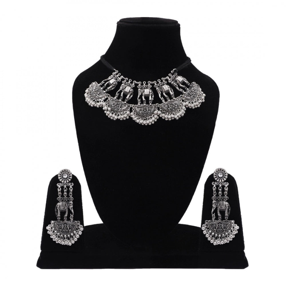 Generisches Silber-Schmuckset für Damen, antik, deutsch, oxidiert, versilbert