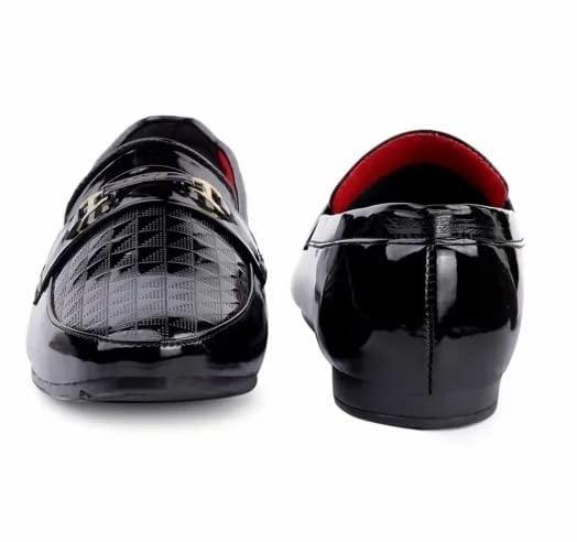 Men's Black Synthetic Loafer for Men's