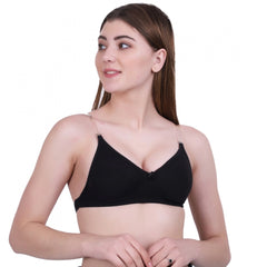 Generischer Baumwoll-BH für Damen (Material: Baumwolle, (Farbe: Schwarz)