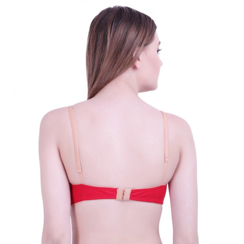 Generic Women's Cotton Bra (Material: Cotton, (Color: Red)