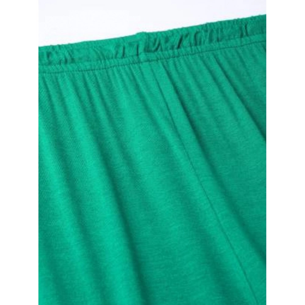 Generic Women's Cotton Leggings (Color:Sea  Green)