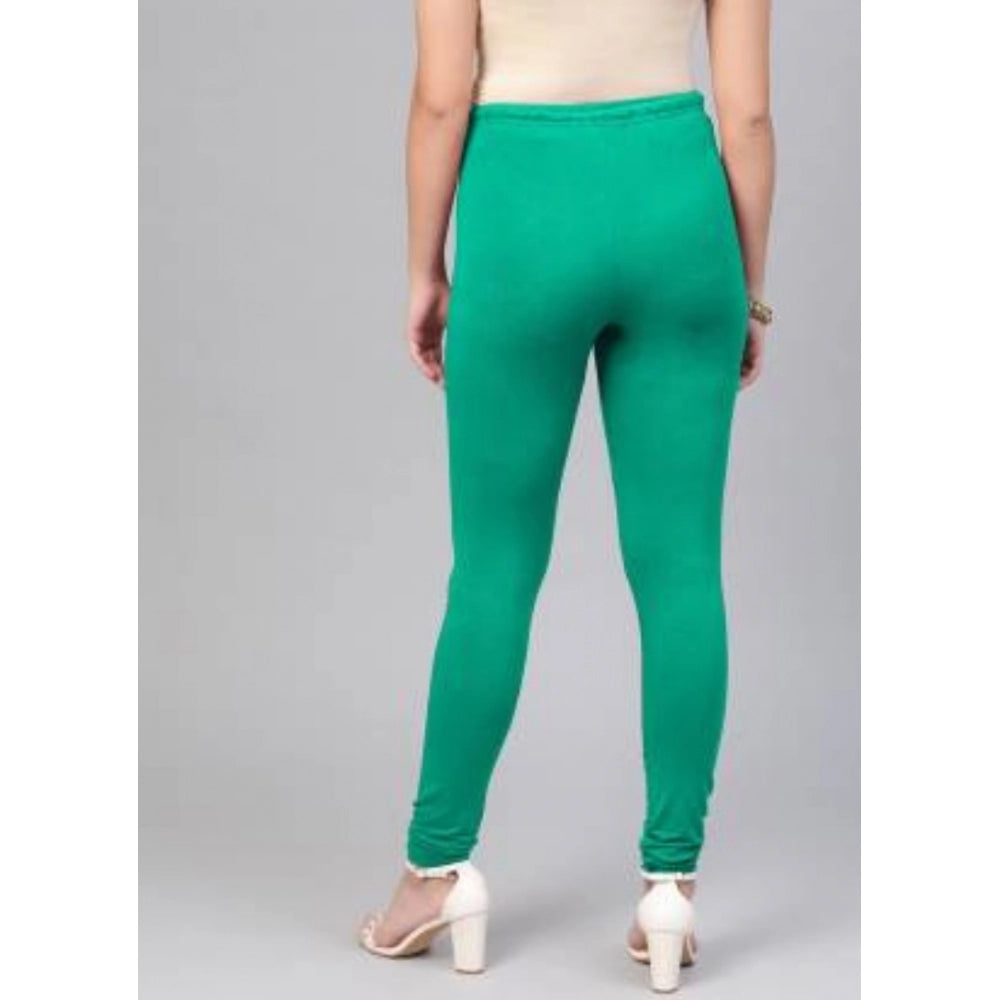 Generic Women's Cotton Leggings (Color:Sea  Green)