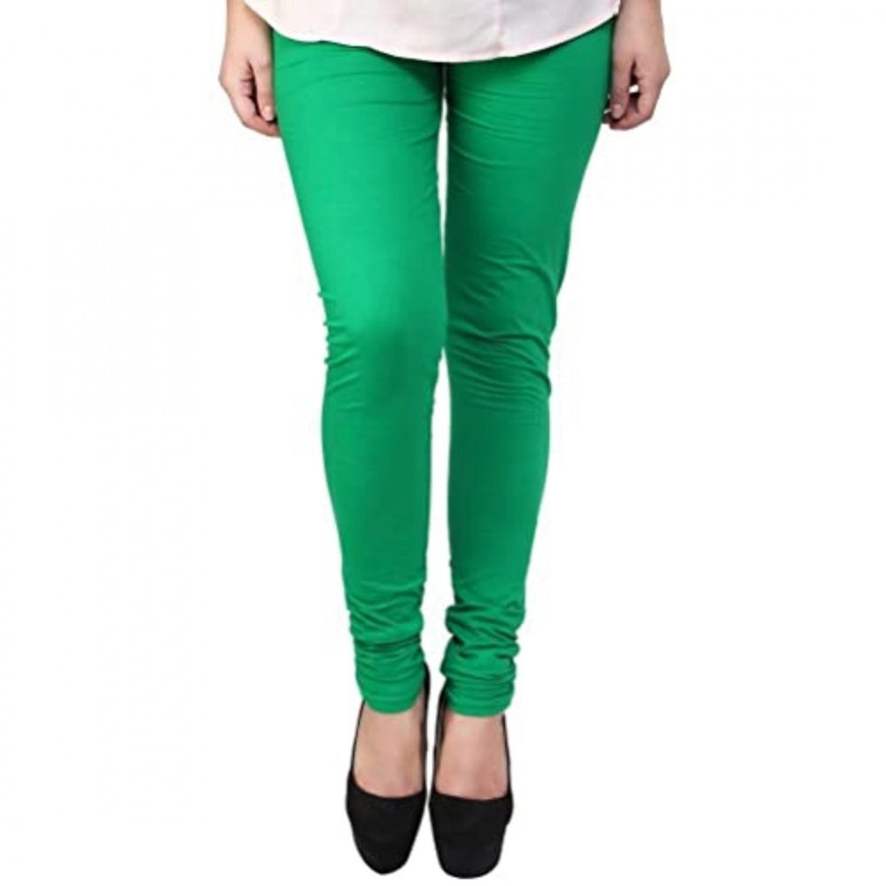 Generic Women's Cotton Leggings (Color:Light Green )