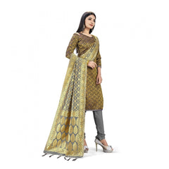 Generischer Salwar Kameez aus ungesäumter Banarasi-Seide, Premium-Qualität, mit Dupatta (Farbe: Schwarz)