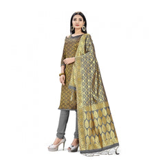 Generischer Salwar Kameez aus ungesäumter Banarasi-Seide, Premium-Qualität, mit Dupatta (Farbe: Schwarz)