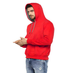 Fleece Solid Full Sleeves Hoodie