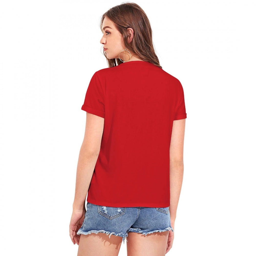 Generisches Western-T-Shirt aus Baumwolle für Damen (rot)