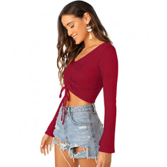 Generic Women's 95% Polyester 5% Spendex Western Wear Tops (Maroon)