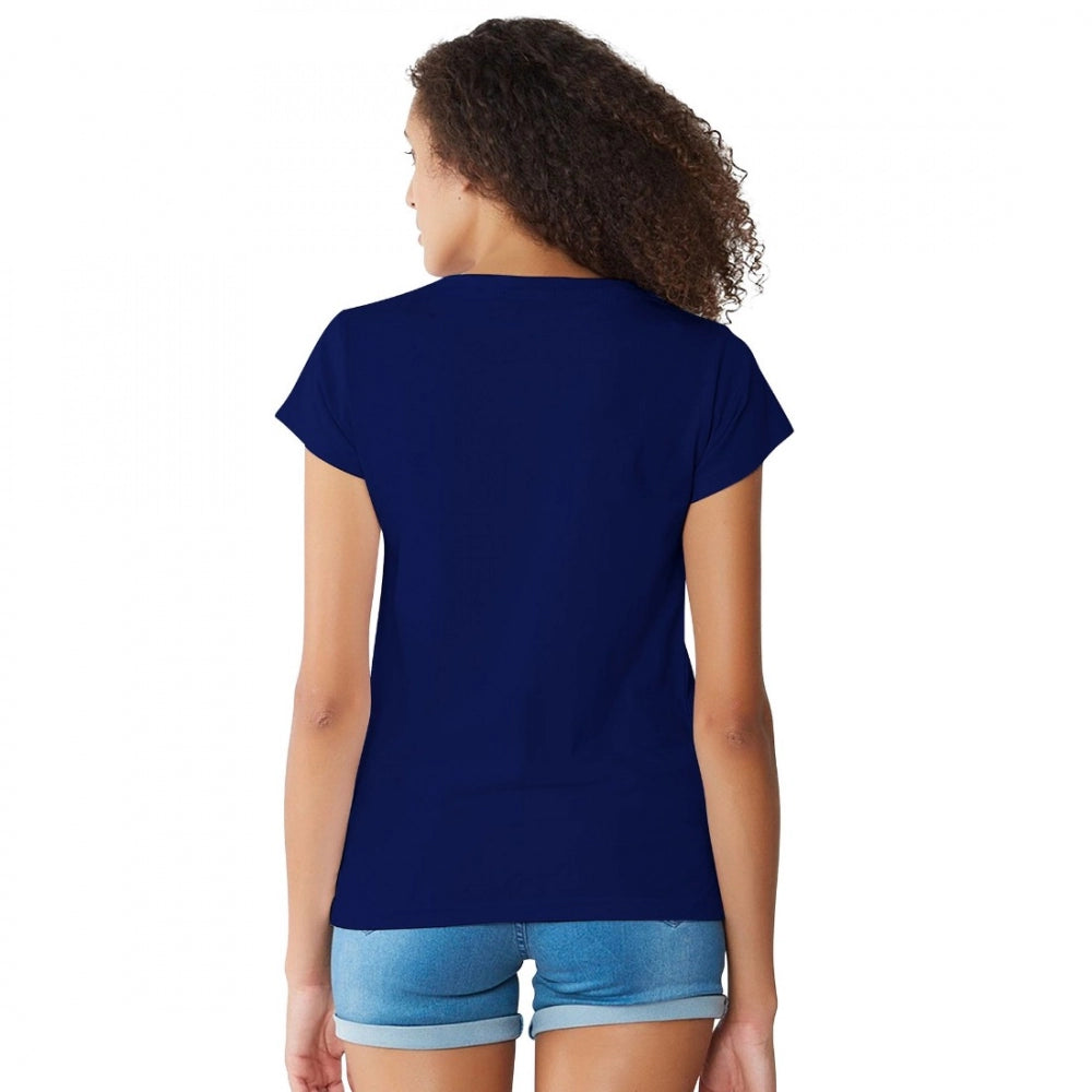 Generisches Western-T-Shirt aus Baumwolle für Damen (blau)