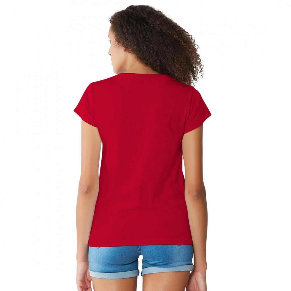 Generisches Western-T-Shirt aus Baumwolle für Damen (rot)