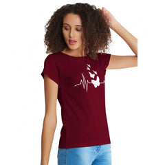 Generisches Western-T-Shirt aus Baumwolle für Damen (Kastanienbraun)