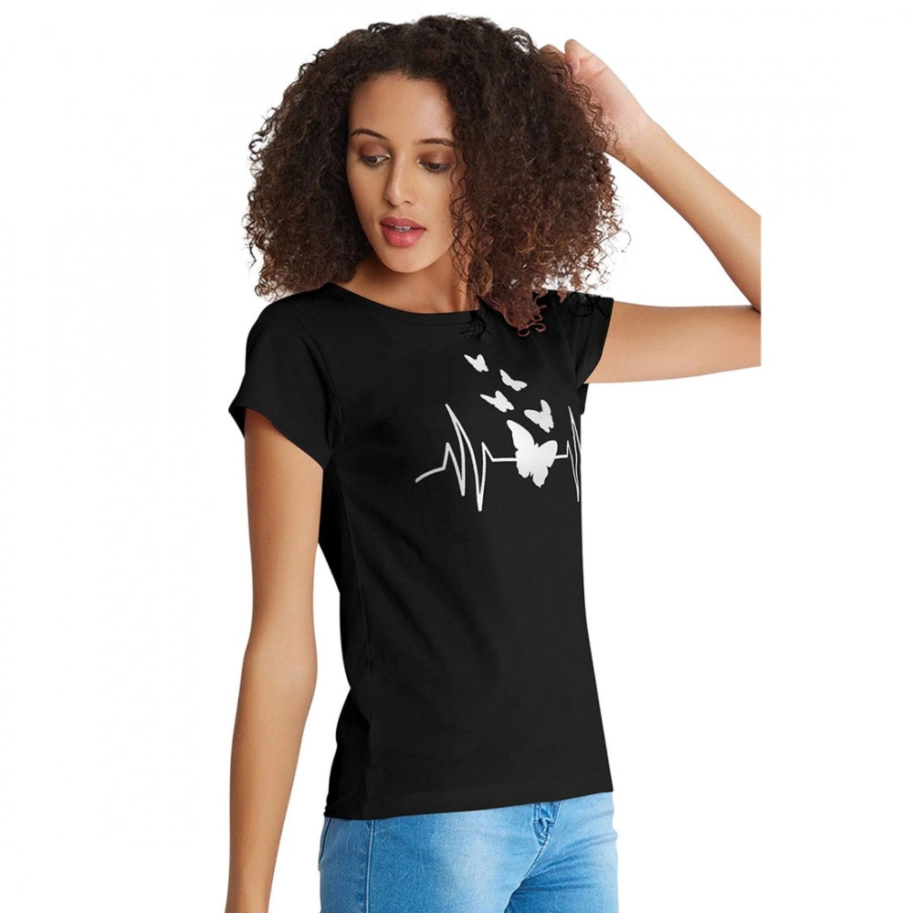 Generisches Western-T-Shirt aus Baumwolle für Damen (schwarz)