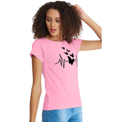 Generic Women's Cotton Western Wear T Shirt (Pink)