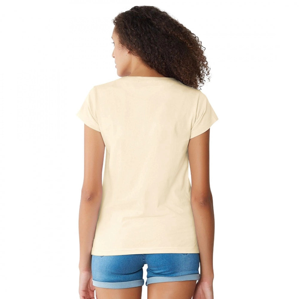 Generisches Western-T-Shirt aus Baumwolle für Damen (Creme)