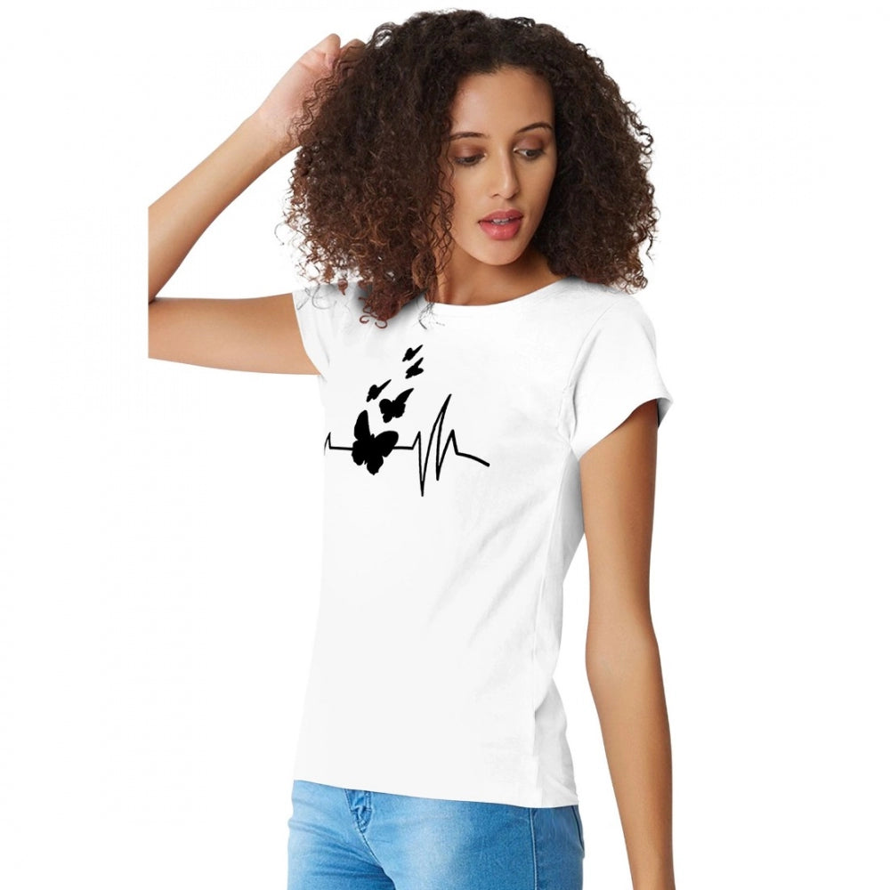 Generisches Western-T-Shirt aus Baumwolle für Damen (weiß)