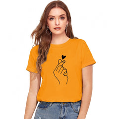 Generisches Western-T-Shirt aus Baumwolle für Damen (gelb)