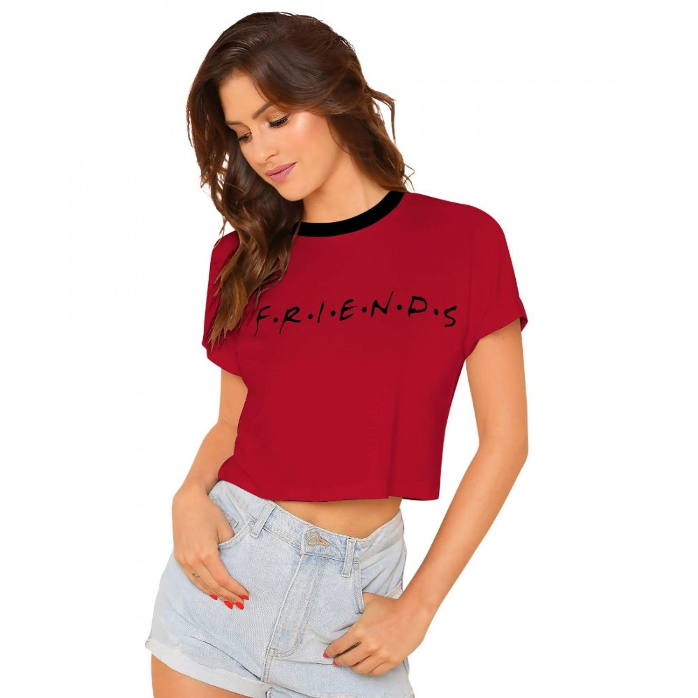 Generisches Western-T-Shirt aus Baumwolle für Damen (rot)