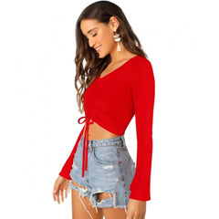 Generic Women's 95% Polyester 5% Spendex Western Wear Tops (Red)