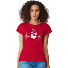 Generisches Western-T-Shirt aus Baumwolle für Damen (rot)