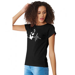 Generisches Western-T-Shirt aus Baumwolle für Damen (schwarz)