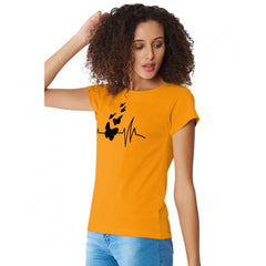 Generisches Western-T-Shirt aus Baumwolle für Damen (gelb)