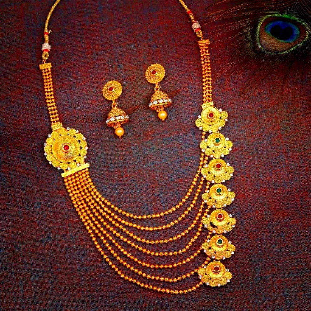 Generic Women's Long Chain And Earing Set