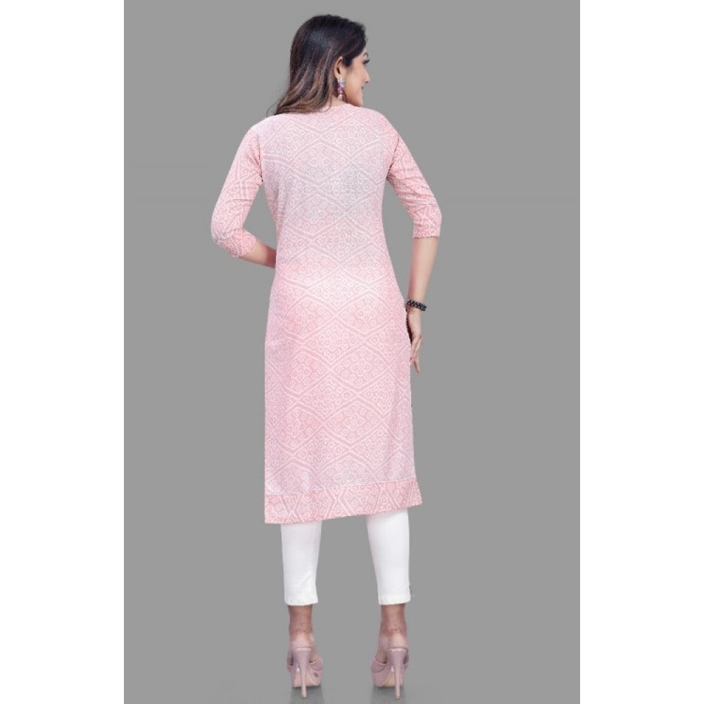 Generisches gerades Kurti aus Baumwolle für Damen (Pink)