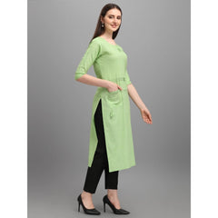 Generisches gerades Kurti aus Baumwolle für Damen (Pista)