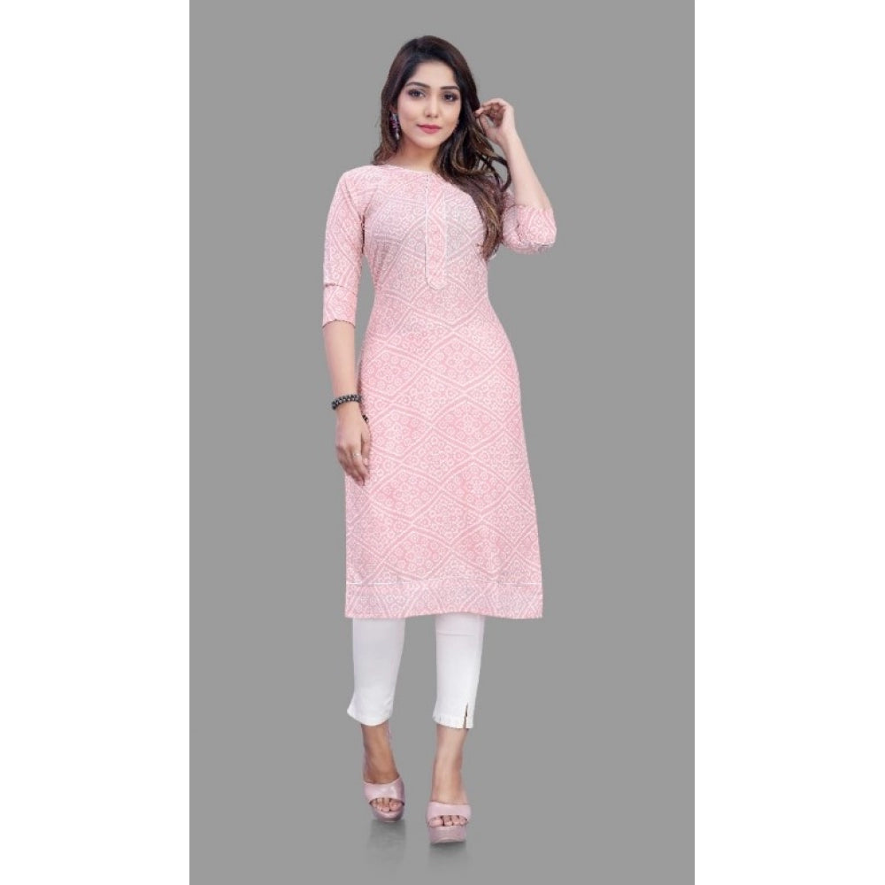 Generisches gerades Kurti aus Baumwolle für Damen (Pink)