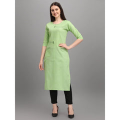 Generisches gerades Kurti aus Baumwolle für Damen (Pista)