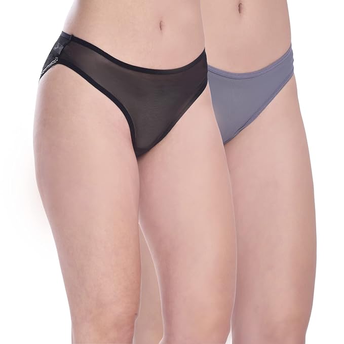 Transparentes Spitzen-Bikini-Set für Damen, 2er-Pack